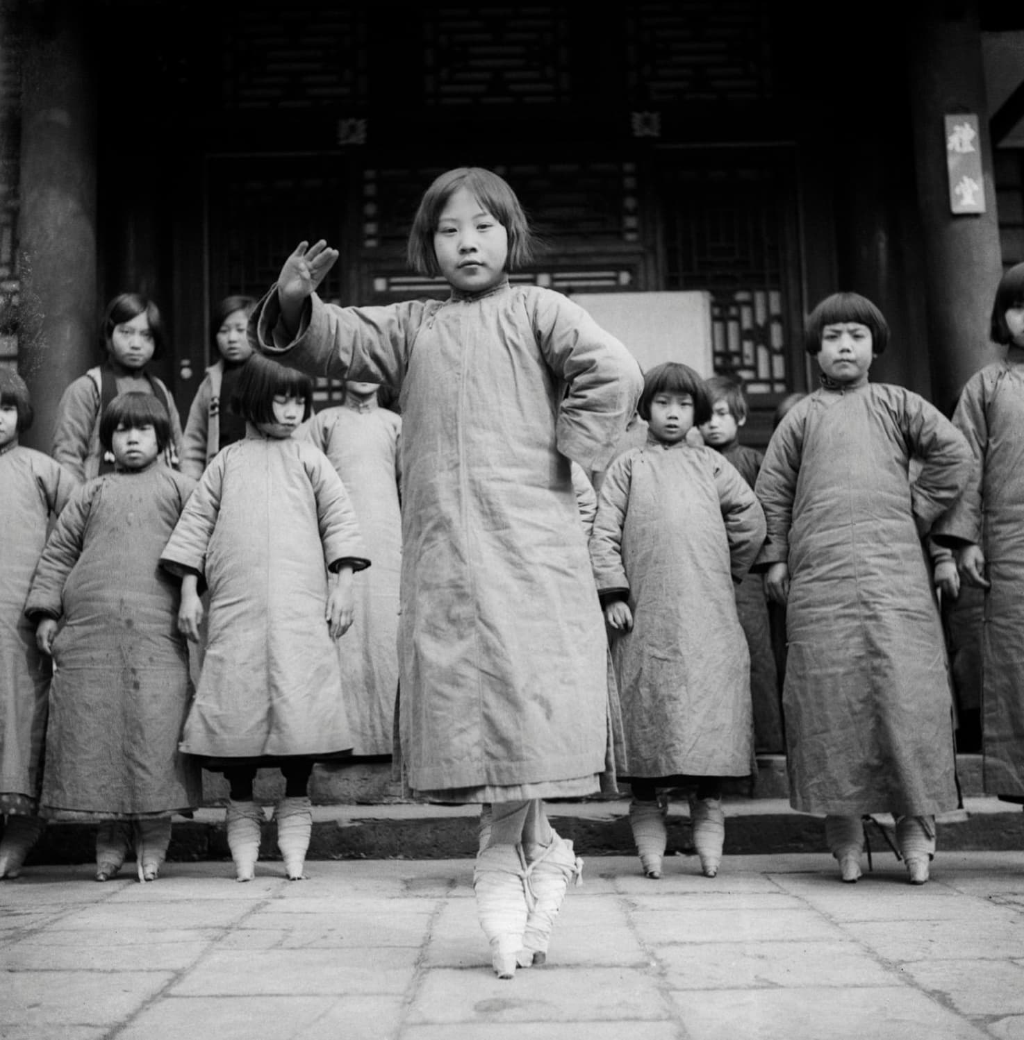 Young girls dance in China, circa 1932. 